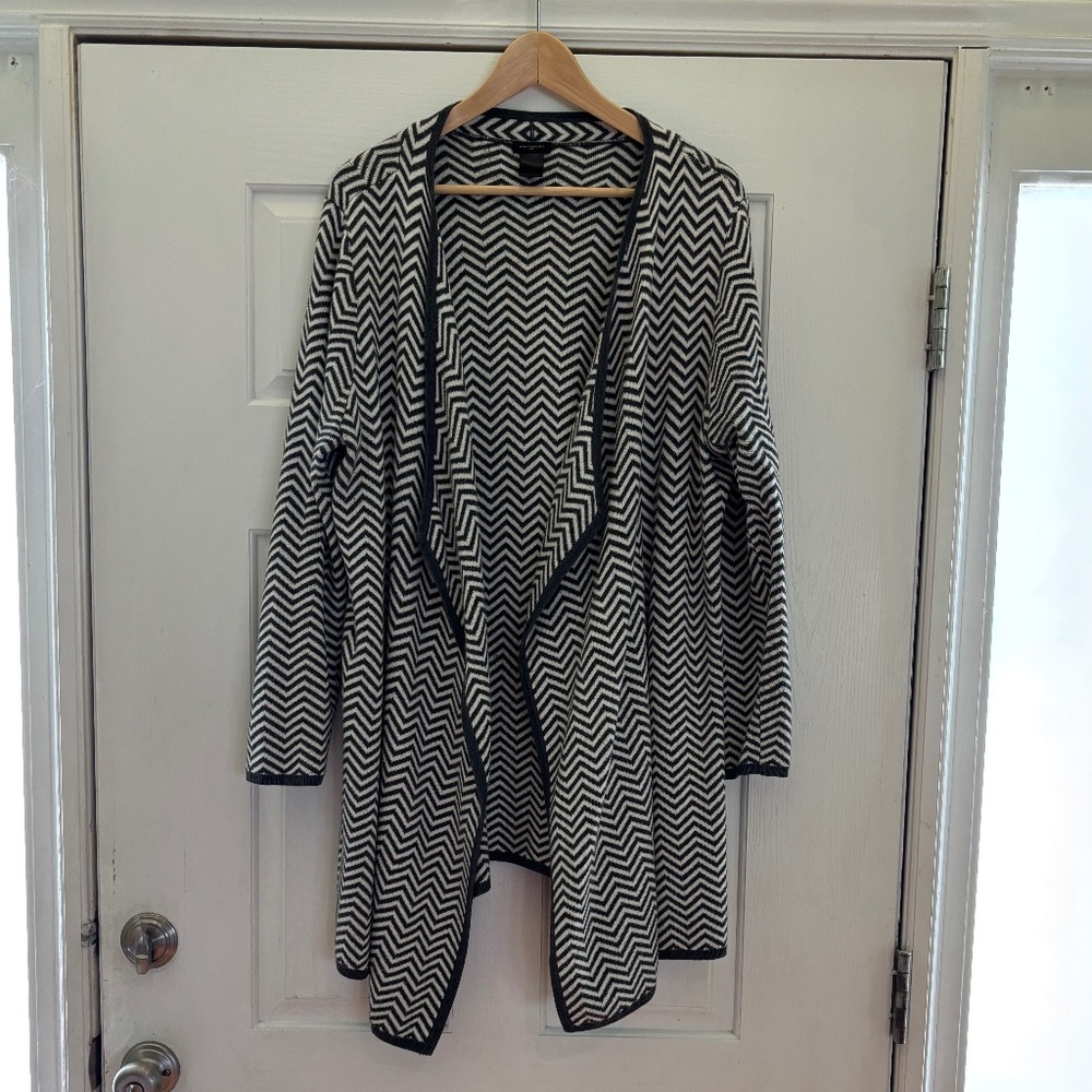 Ann Taylor Women's Longline Open Cardigan, Size L